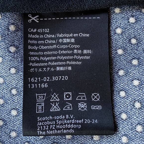 Scotch & Soda Maison Scotch SO CABANA Lightweight blazer, Black polka dot Size 2 - Picture 11 of 13